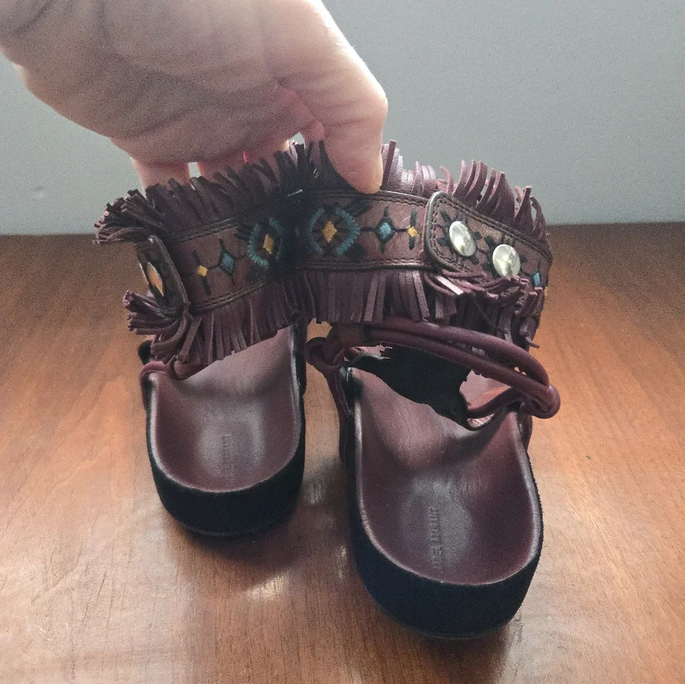 Isabel Marant Sandals With Fringed Ankle Bracelet